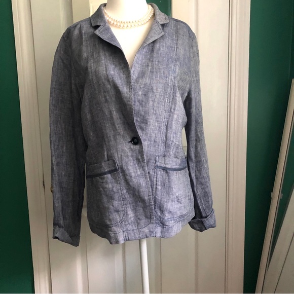 Caslon Denim Linen Blazer/Jacket size small - Picture 6 of 10